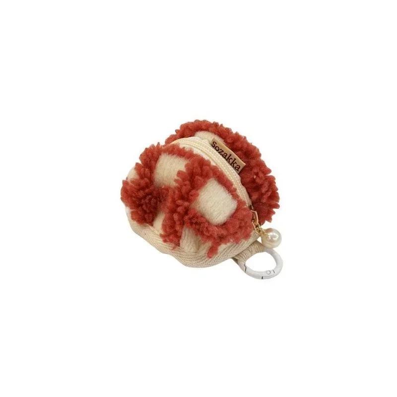 1 Piece Retro Classic Earphone Bag Vintage Lovely Mini Plush Wireless Headset Storage Bag Wholesale