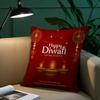 Diwali Festival Pillow Case Short Plush Print Cushion Cover Square Throw Pillow Covers Sofa Home Decor