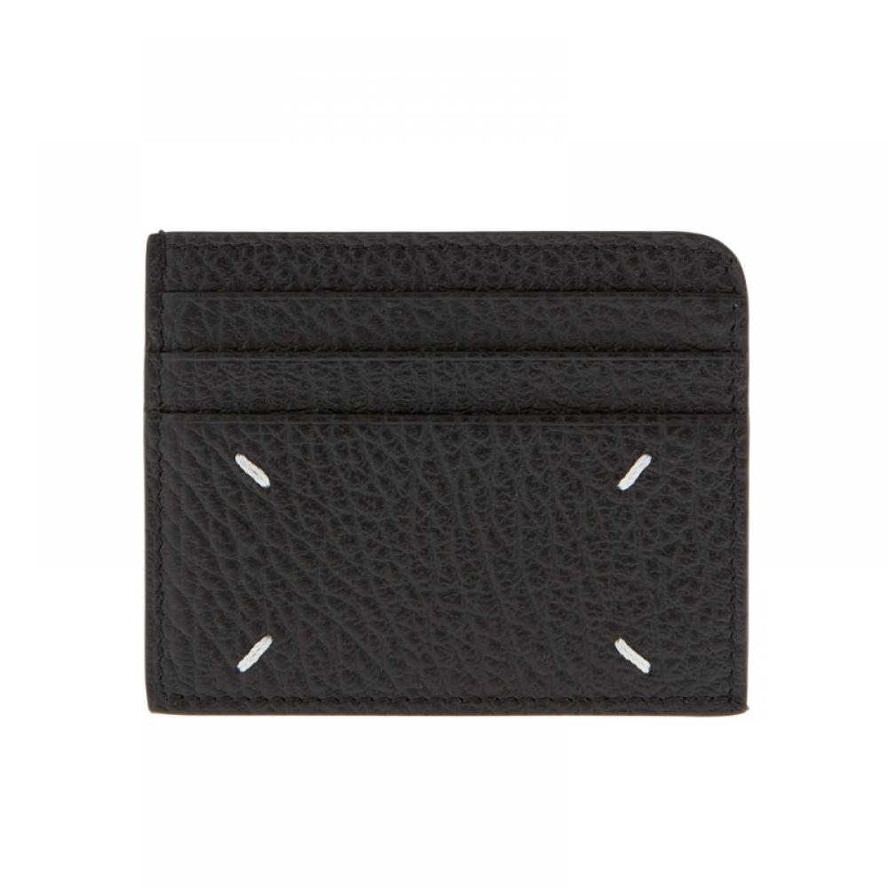 Port card din piele texturată cusută Maison Margiela Sa3vx0007 P4455 T8013