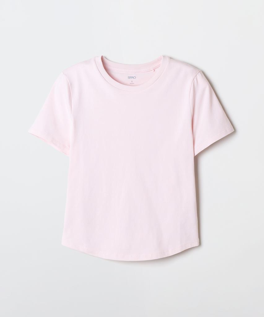 Seupao [Cotton Spandex] Semi-Crop Slim Short Sleeve Tee_Sprwg25G01