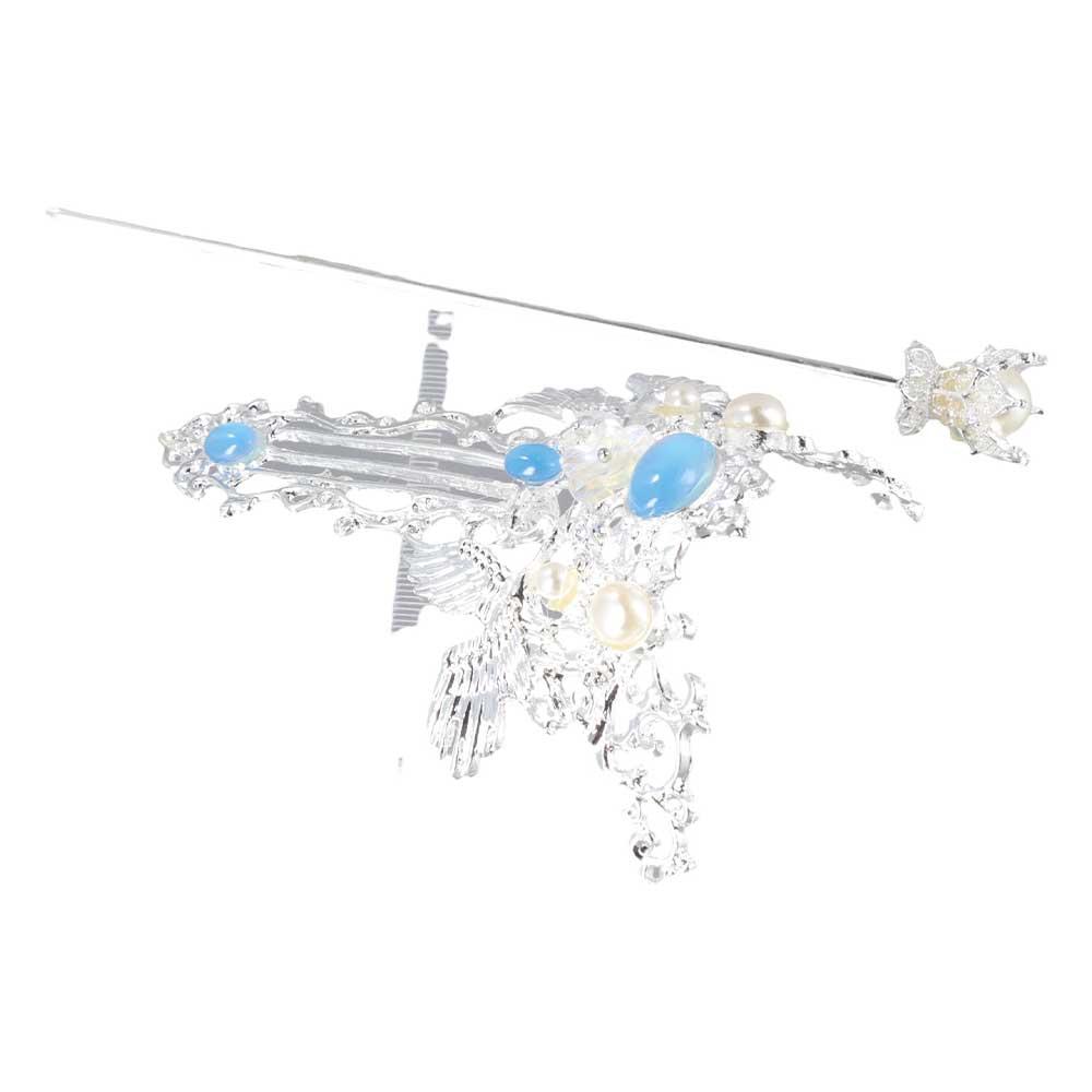 Corset Hair Zinc Zinc Alloy Hanfu Hairpin Ancient Style Hair Crown Crane Hair Stick Hairstyle Design Tool