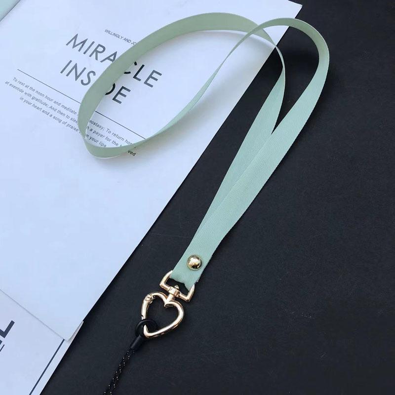 Colorful Long Phone Lanyard for Girls with Peach Heart Clasp, Ideal for Keys, Work ID, Earphone Case, Universal Anti-Lost Design