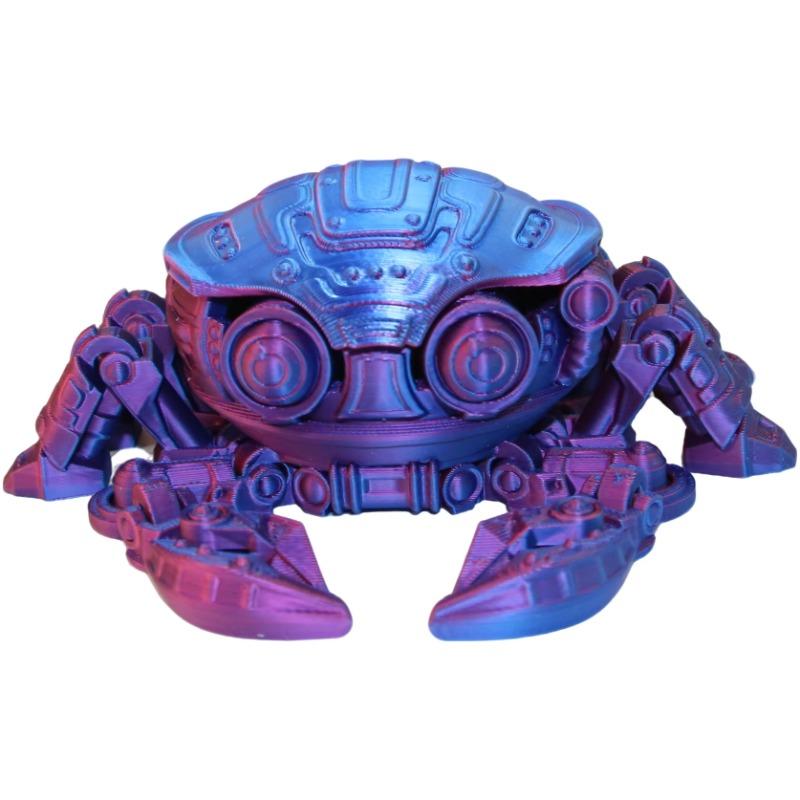 

3D Printed Mechanical Crab Model Movable Joints Novelty Desk Decor Anti Stress Toy Miniature Collectible Birthday Gift 14cm