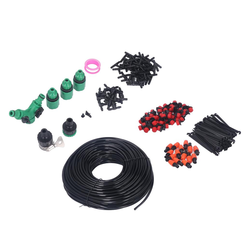 Drip Irrigation Kit 50m Tubing Adjustable Dripper Precise Watering Automatic Irrigation Set for Garden Farm Greenhouse