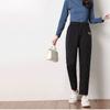 Down Cotton Pants Female Winter Embroidery High-waisted Outer Wear Thickened Large Yards Loose Casual Harun Warm Straight Cotton Pants Son