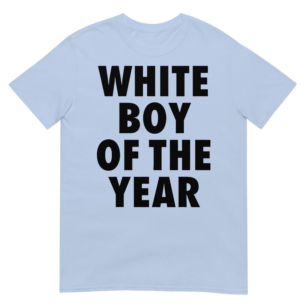 White Boy Of The Year For Unisex Boys Kids Funny Graphic Tshirt S