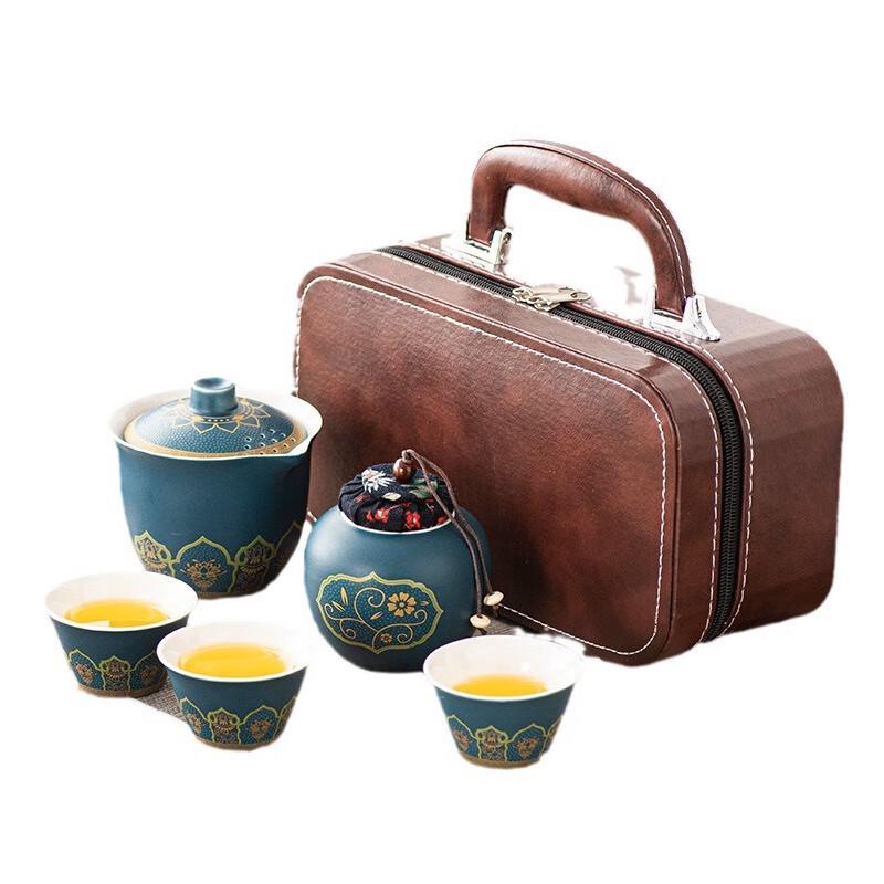 Jialang Portable Japanese Ceramic Travel Tea Set