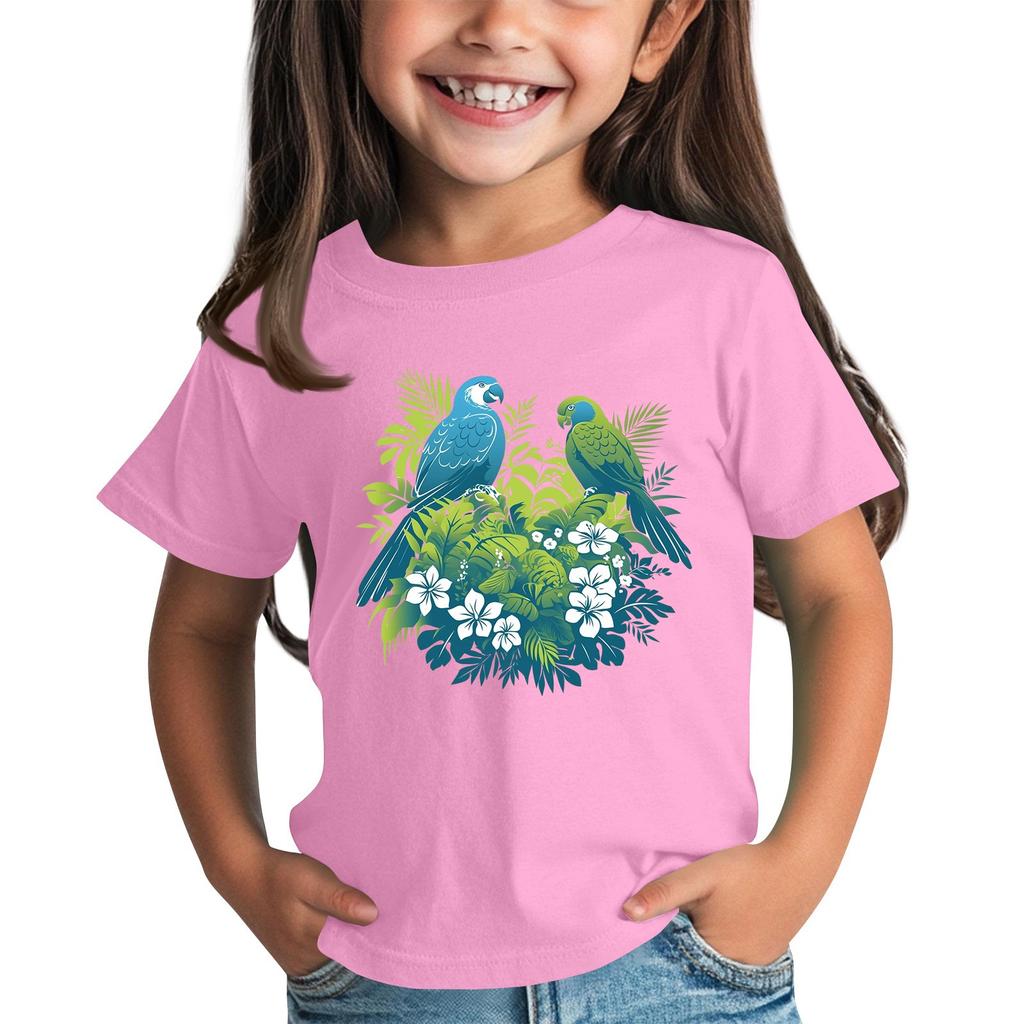 T-shirts för småbarnsflicka, pojkar, barntopp, pojkar och flickor, tryckt kortärmad t-shirt