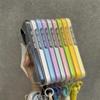 Wrist Strap Card Slot Po Clip Soft Shockproof Case For iPhone 17 16 15 14 Plus 13 12 Pro Max 11 Candy Color Lanyard Cover