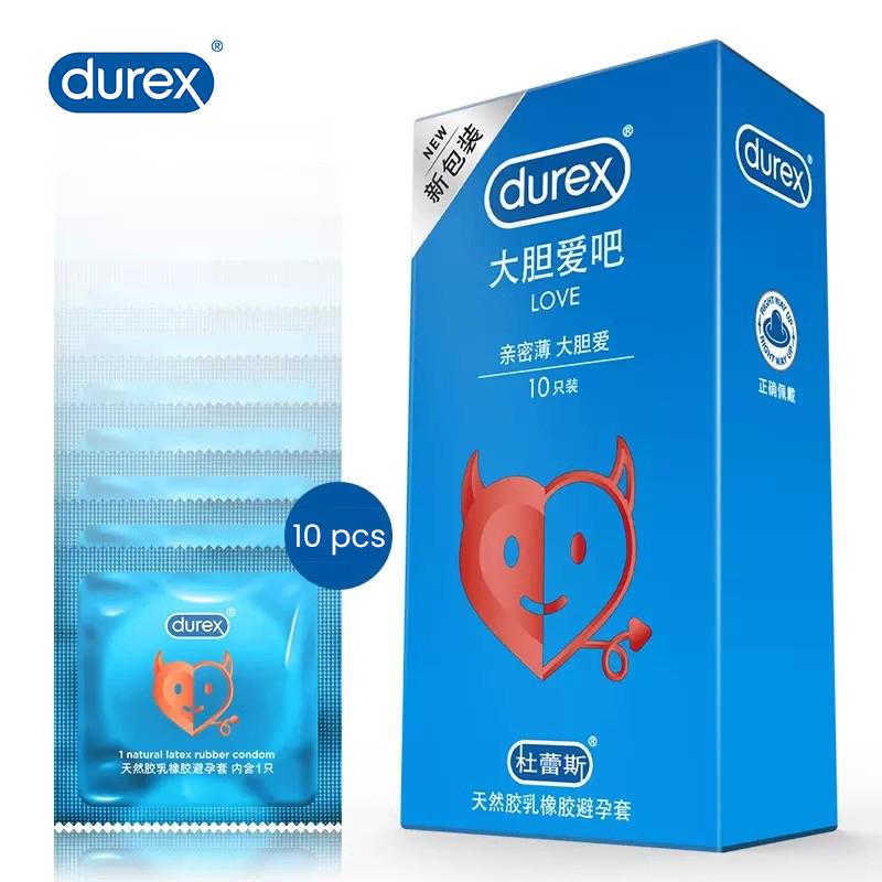 Durex Condoms LOVE Natural Rubber Latex Condom 10Pcs/box 1 Box