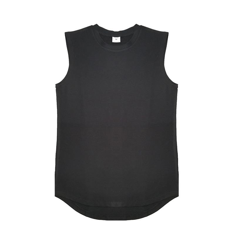 Muscleguys Running Vests Summer Mens Sports Fitness Shirt Cotton Round Neck Sleeveless T-Shirt Jogger Gym Bodybuilding Training Tank Tops
