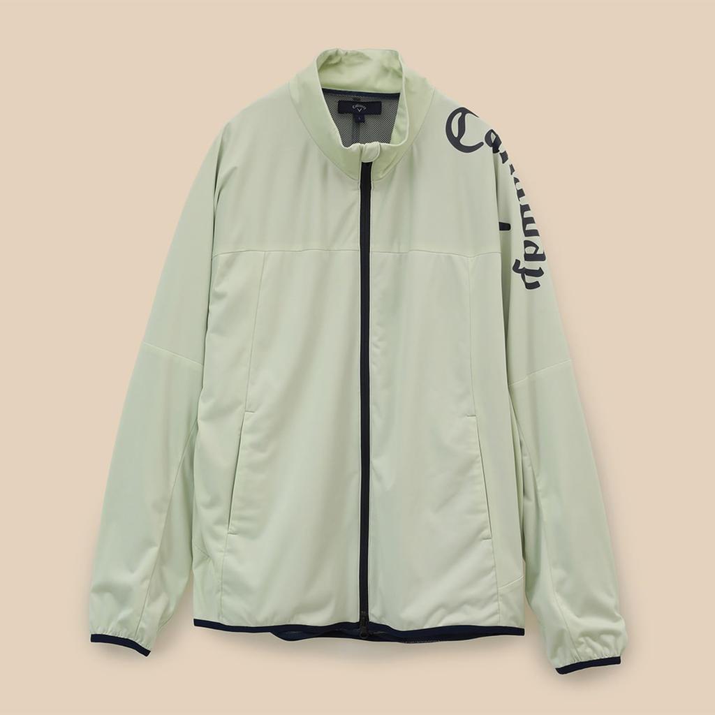 Callaway Golf Men's Water-Repellent Full-Zip Blouson Star Stretch Windproof Outerwear C23215100 Light Green Size LL