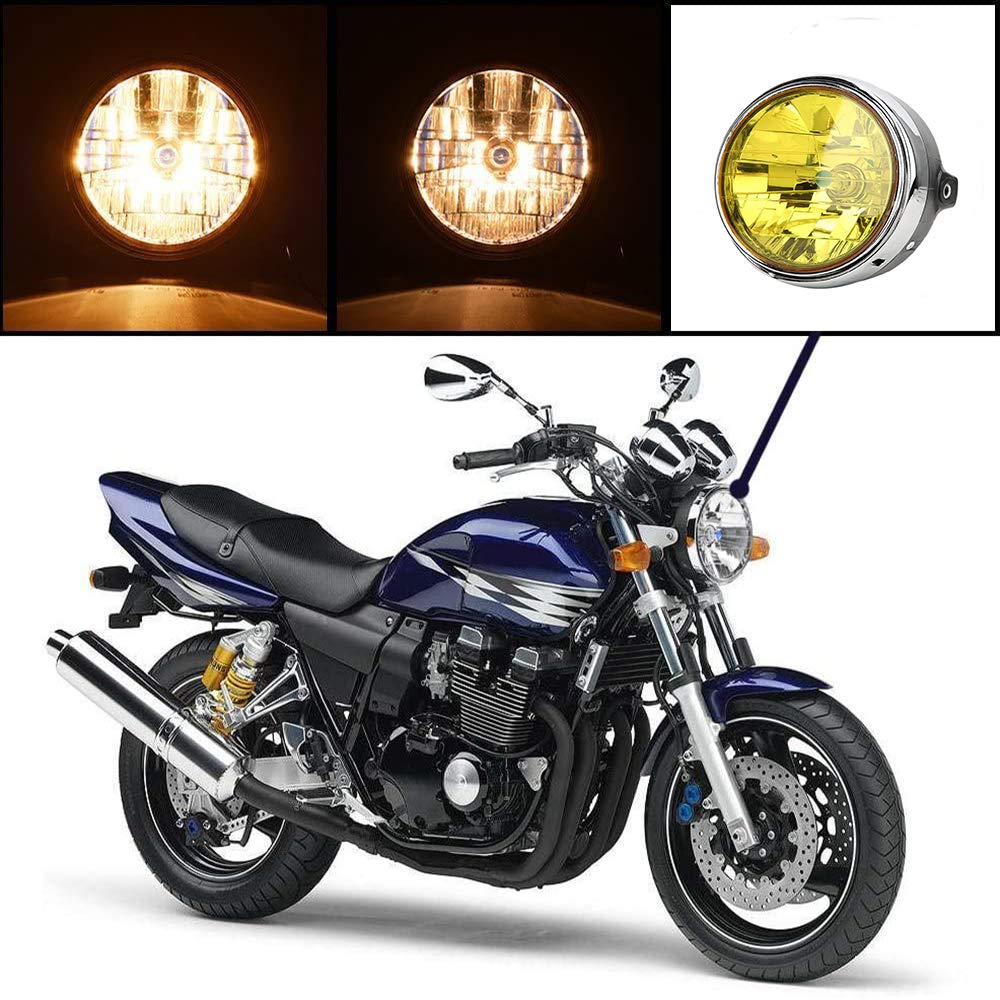 Ranzek Headlight for CB400SF, Hornet 250, CBX400, VTR250, Jade, and CB250F (Yellow Cover)