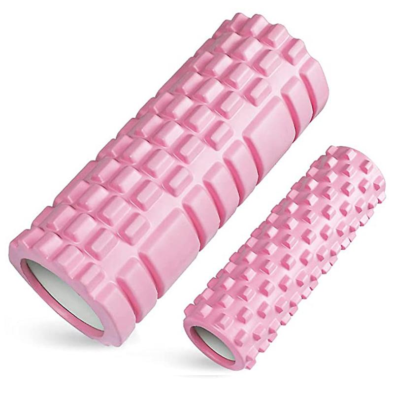 33cm Yoga Schaumstoffrolle zur Muskelmassage, Linderung von Rückenschmerzen und Gitter-Trainingsset