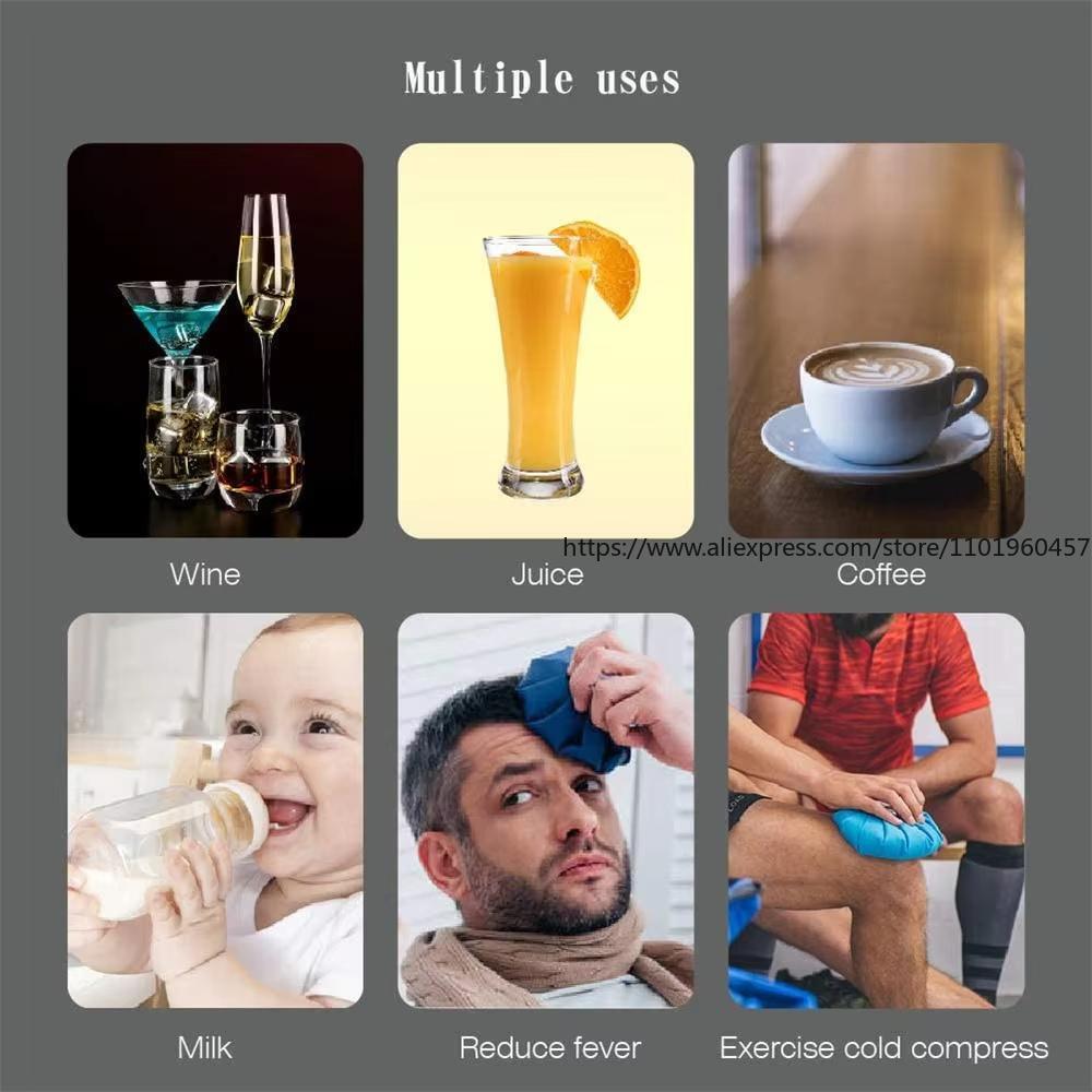 Gold and Siver Metal Cooling Rocks Reusable Ice Cubes Whiskey Steel Ice Cubes 304 Stainless Steel and with Storage Box for Vodka