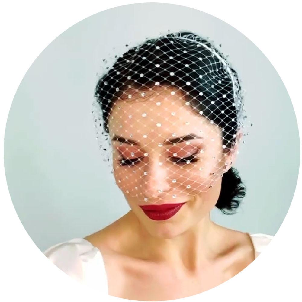 Fashion Headband Mesh With Rhinestone Decoration For Party And Dance Up Dress