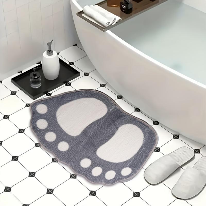 1pc Ultra-Soft Polyester Bath Mat with Non-Slip Rubber Backing - Machine Washable, Super Absorbent, Comfortable Shower Carpet for Home, Kitchen