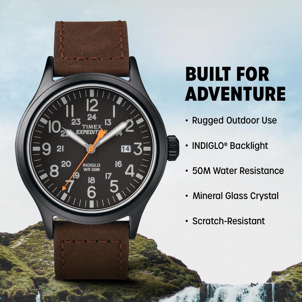 TIMEX Expedition Scout 40 Náramkové hodinky Hnědé Černé Pánské
