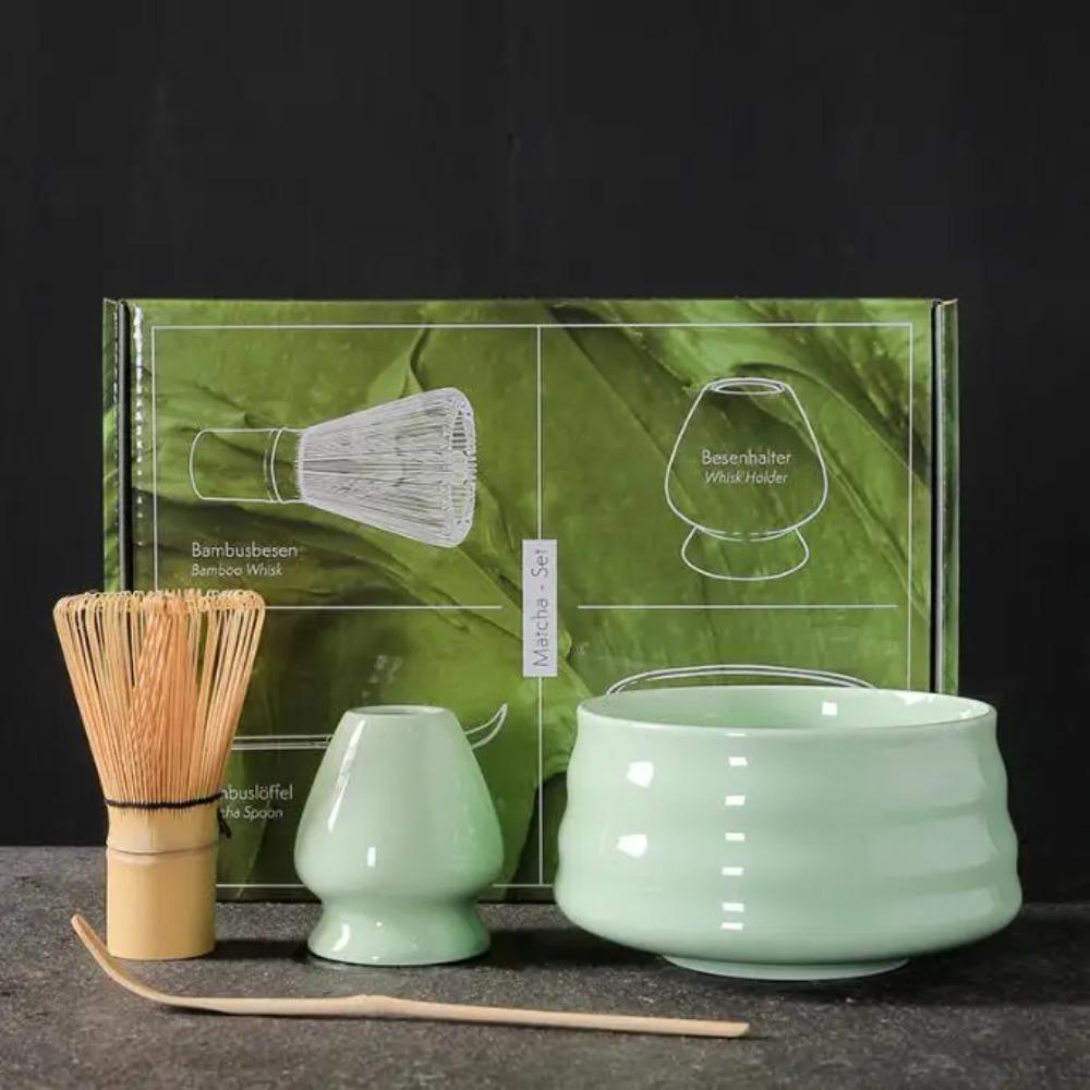 4pcs Japanese Matcha Set Safe Bamboo Whisk Teaspoon Tea Sets Indoor Beverage Shop Tea-making Tools Accessories