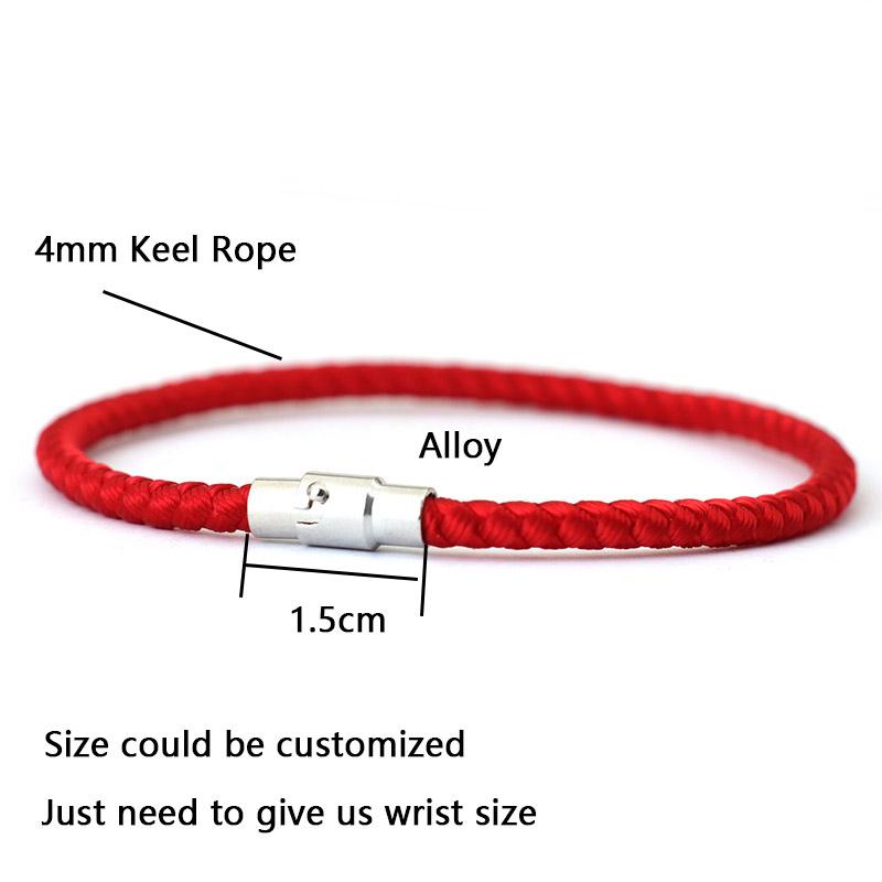 Simple Style Keel Rope Bracelet Unisex Magentic Clasp Lucky Red Thread Braslet Friendship Jewelry Beach Accessories Gift Joias