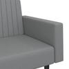 2 Seater Sofa Bed Grey Faux Leather