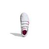 Adidas VL COURT 2.0 Cmf Synthetic Leather Abrasion Resistant Low top Skateboard Shoes White Pink EG3880