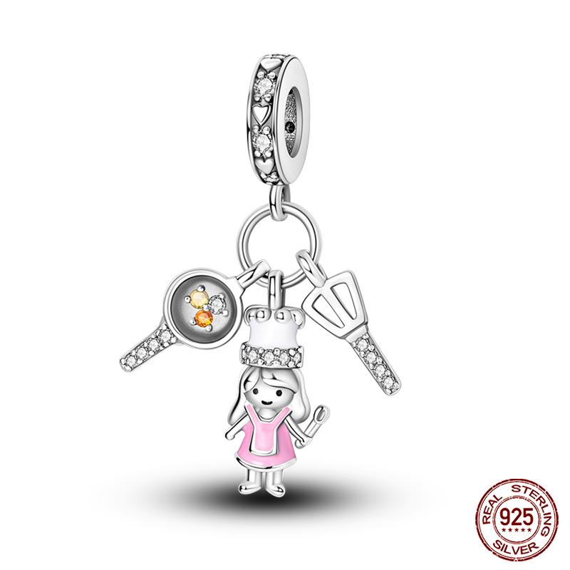 100% Copper Love And Peace Pendants Lovers Balloon Owl Charms Beads Fit Qikaola Original Bracelets Fine Diy Jewelry