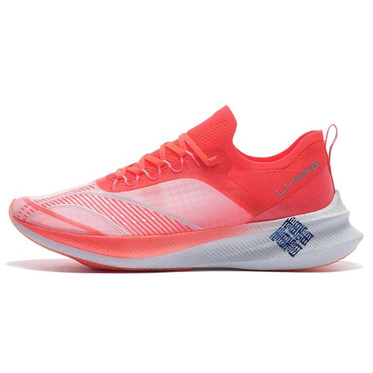 Li Ning Feidian Challenger Cushioning Abrasion Resistant Breathable Low Top Running Shoes Men's Neon Fruit Red ARMS013-1