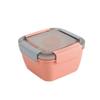 1 Stück Salat-Lunchbox-Behälter mit 37-oz-Salatschüssel, 3 Fächern und 2-oz-Saucenbehälter für Salat-Toppings oder Snacks