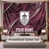 Custom Name Text Tapestry Burnley Football Personalized Polyester Wall Tapestry For Bedroom And Room