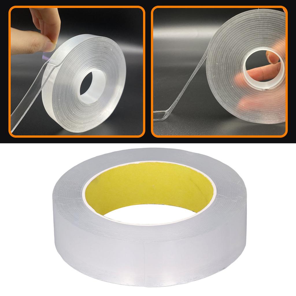 10 Rolls Heavy Duty Double Sided Tape, 0.1mm Thick, 30mm Wide, 5m  , Acrylic Tape, Waterproof, Transparent, For Hanging Pictures, Car Mounts, Hooks
