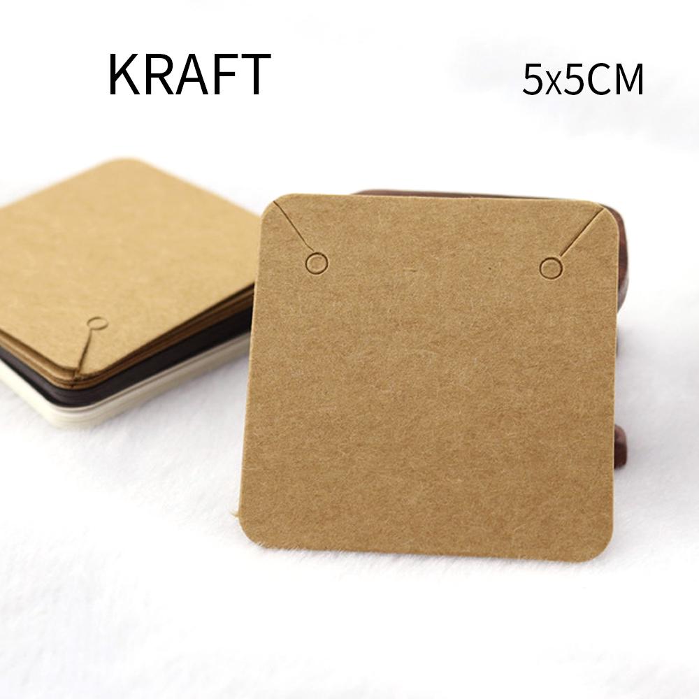 50 pièces Cartes d'Affichage pour Boucles d'Oreilles et Colliers pour Boîte à Bijoux Carte d'Accrochage en Carton Carde pour Clous d'Oreilles Carte en Papier Bijoux DIY