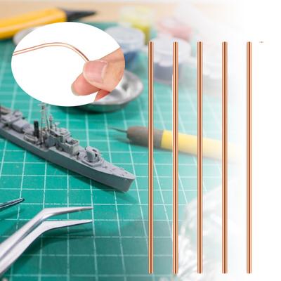 5 Stück runde Stäbe aus reinem Kupfer, robust und langlebig, vielseitig einsetzbare Elektrodenstäbe für Metallhandwerk, DIY-Projekte, Maschinenindustrie
