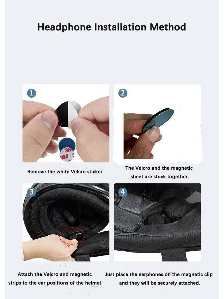 New Wireless Bluetooth Motorcycle Helmet Earphones: Long Battery Life, Waterproof