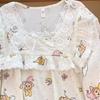 Japanese sweet cartoon star pajamas women's spring and autumn lace double long two-piece set can be worn outside loungewear