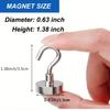 3/6 Stück Magnetische Haken Schwerlast, 25 LBS Starke Magnete mit Metallhaken für Kühlschrank, Küche, Arbeitsplatz