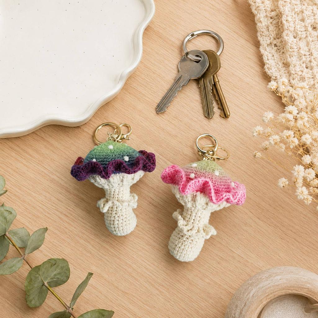 Knitted Keychain Cute Crochet Key for Bag Decoration