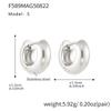 Qiong Yao 18K Gold Plated Stainless Steel Hoop Earrings - Simple, Fashionable Women's Jewelry