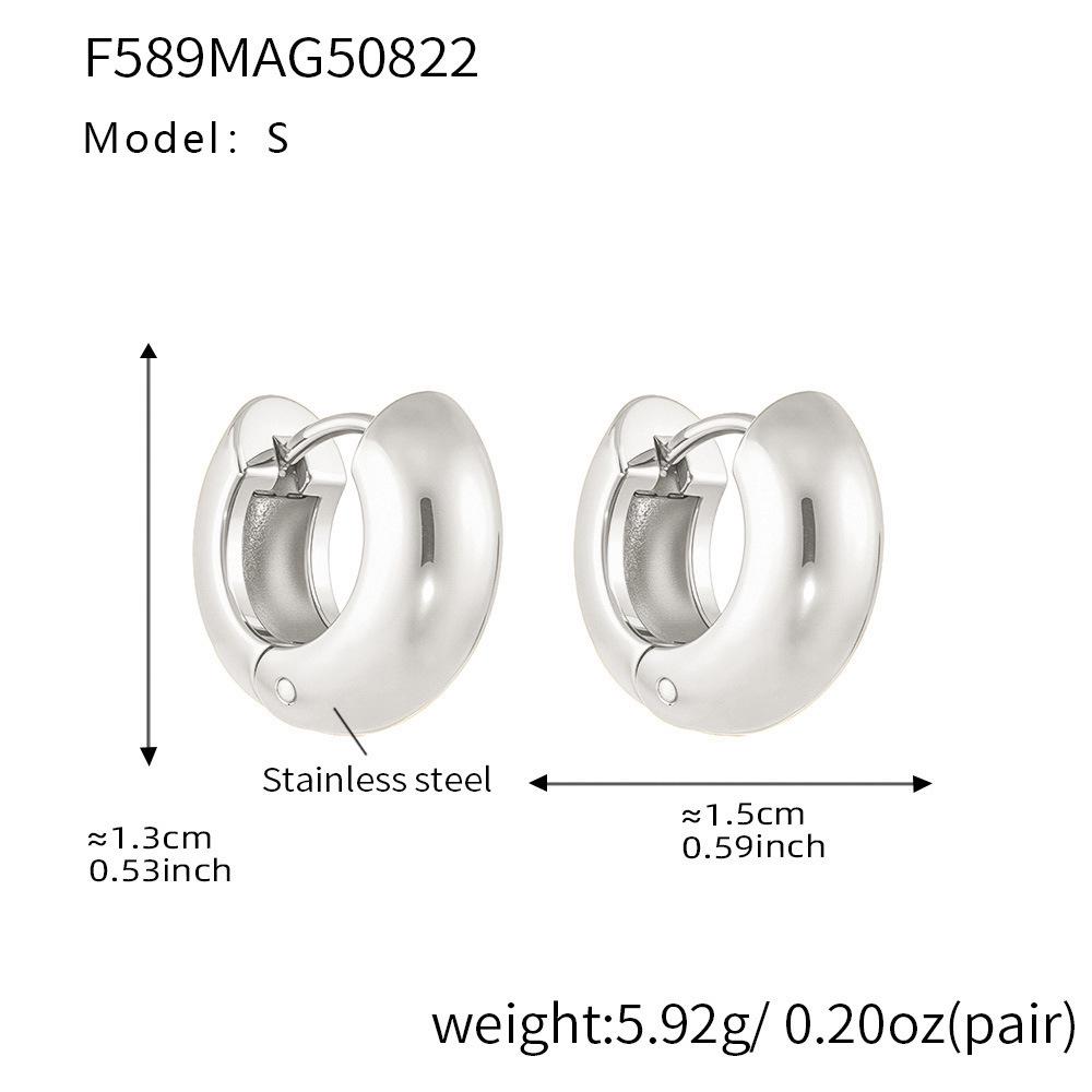 

Omaika 18k Gold Plated Stainless Steel Fashion Earrings – Simple, Versatile, and Stylish