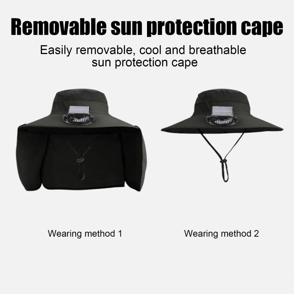 Solar Rechargeable Fan Cap - Quick-Dry Waterproof Fisherman