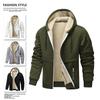 European & American Men's Thick Fleece Hoodie - OZON Hooded Loose Jacket, Baseball Style