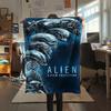 1PC Alien Print Flannel Blanket, High Quality All Seasons, Home Decor, Warmth and Comfort, Perfect for Christmas Gifts