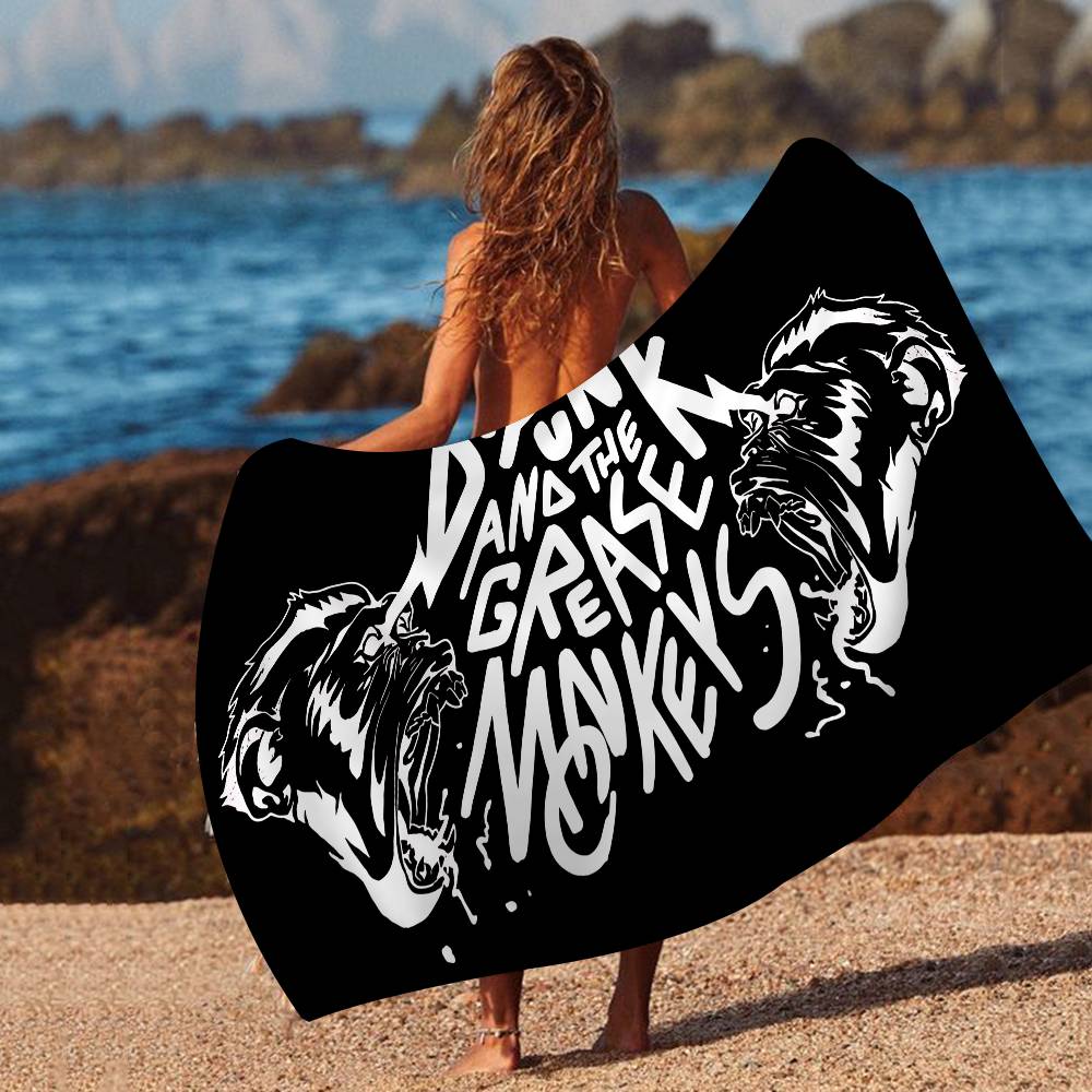 G-Gas-Monkey Rough-Garage Anime Beach Swimming Towel Soft Absorbent Washcloth Children's Gifts for Kids Travel Camping Gym