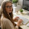 32ks/Sada Zvýšené nálepky na klávesnici pro ženy s dlouhými nehty Potřeby pro kalkulačku Průhledné kryty klávesnice na dlouhé nehty pro dívky a dámy
