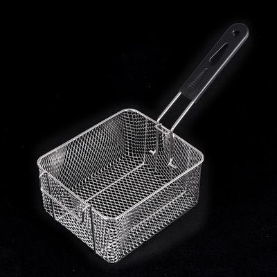 Edelstahl Fritteusensieb Pommes Frites Rahmen Quadratisches Filternetz Verschlüsseln Sieb Siebe Geformt Frittieren Frittiertes Maschenkorb