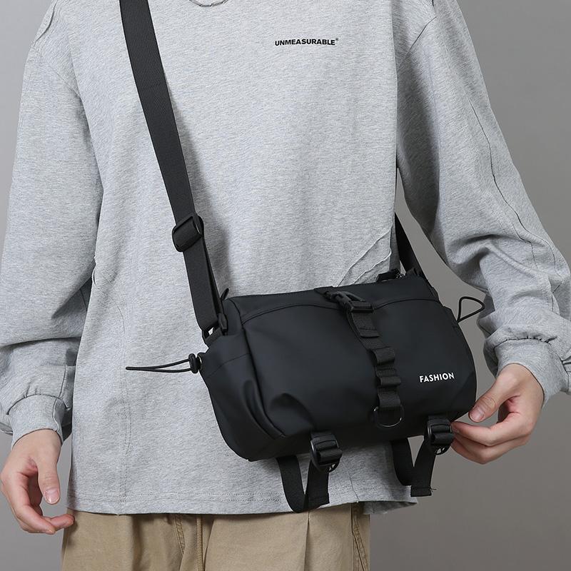 Casual Large Capacity Men's Crossbody Bag Outdoor Travel Nylon Material Water-Resistant Membrane Urban Minimalist Style