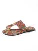 Foreign trade 2025 summer new breathable printing set toe Roman wind cool slippers women large size independent station wish