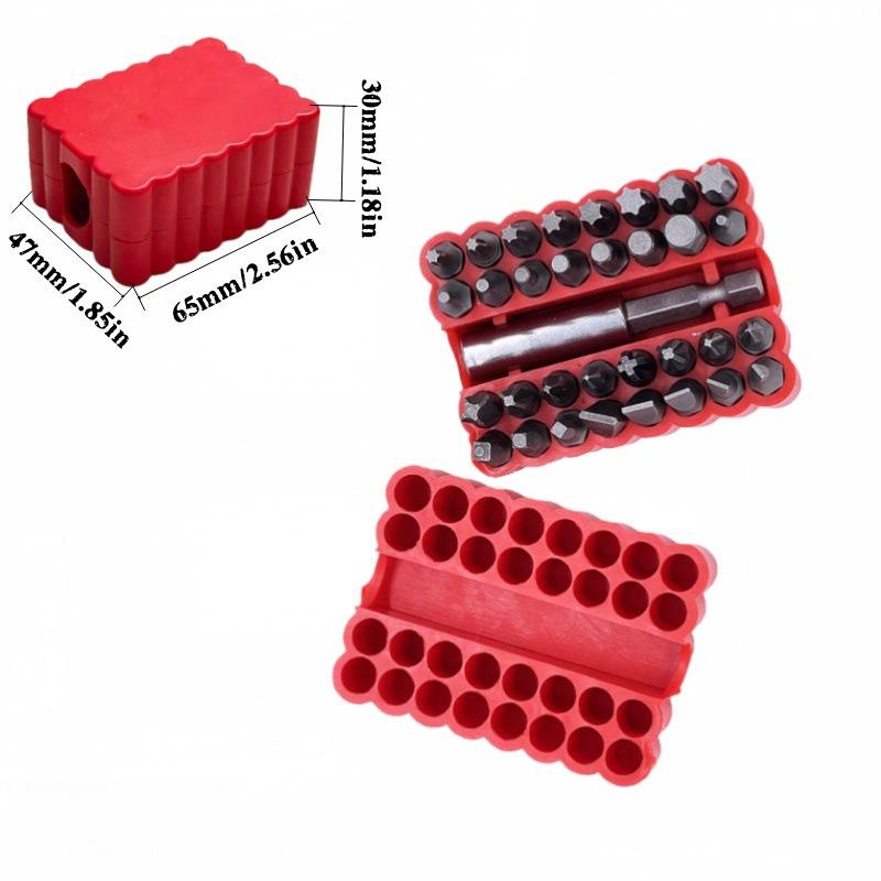 33-Piece Magnetic Phillips Screwdriver Bit Set with Extension Bar