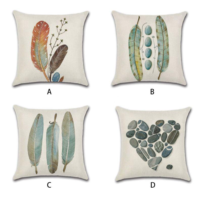 Cotton Linen Colorful Pattern Sofa Waist Cushion Cover Home Decor Pillow Case Cotton Linen Colorful Pattern Sofa Waist Cushion Cover Home Decor Pillow Case