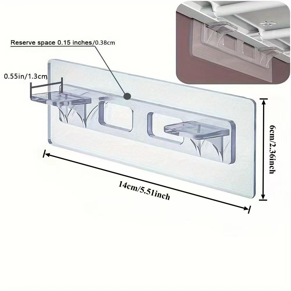 Strong No-Drill Multi-Functional Acrylic Hook with Child-Safety Buckle and Traceless Patch Storage Rack